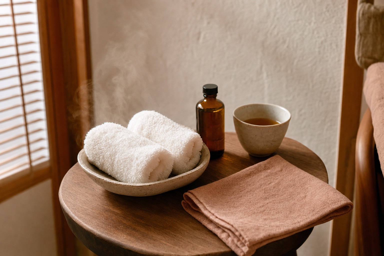 サロンに並ぶフェイシャルの施術道具